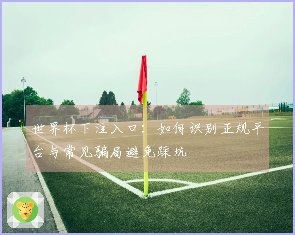 世界杯下注入口：如何识别正规平台与常见骗局避免踩坑